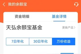 余额宝收益率跌破历史新低，万份收益仅为0.3446元图片