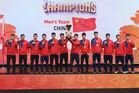 中国男队夺得亚洲羽毛球团体锦标赛冠军图片