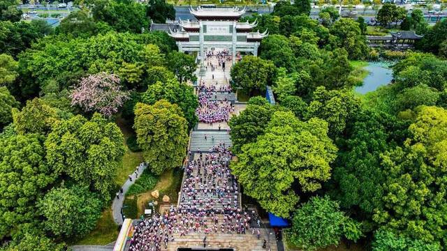 以运动热情迎接十五运会开幕，800名市民徒步广州海珠湿地
