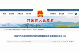 广东省河源市市场监督管理局2025年第3期食品安全监督抽检信息公示图片