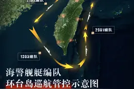 4支海警舰艇编队开展环台岛巡航管控图片