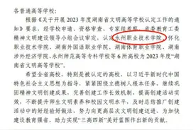 永州职业技术学院被认定为“湖南省文明高等学校”图片