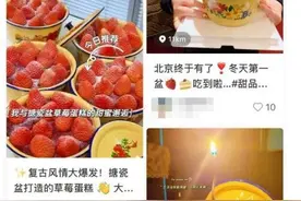 “搪瓷盆装草莓蛋糕”意外火了后 有店铺囤10万个搪瓷盆图片