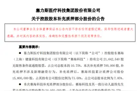 塞力医疗控股股东及一致行动人温伟八成持股被质押 公司此前涉嫌违规信披已被立案图片