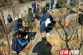 永州市第四中学开展“清理枯枝杂草，美化校园环境”志愿服务活动图片