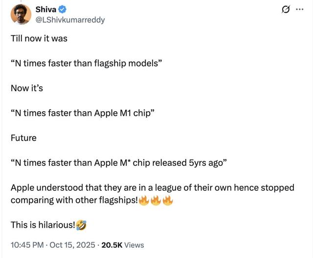 库克在抖音卖iPhone，M5芯片却偷偷上MacBook Pro，网友：没有Pro/Max，你咋敢？