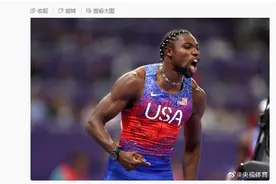 巴黎奥运会男子百米飞人大战，美国选手莱尔斯0.005秒优势夺冠图片