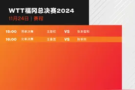 WTT福冈总决赛王楚钦VS张本智和，比赛时间公布图片