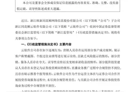 同花顺公告：子公司违规被监管责令改正、暂停新增客户图片
