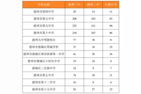 德城区12所初中学校指标生分配情况公示图片