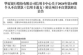 华夏银行转让8.90亿信用卡透支类不良贷款，竞拍起始价1990万元图片
