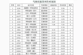 乌海站最新通告！旅客列车时刻表公布→图片