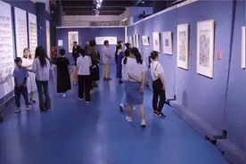《一路同行》师生书画联展揭幕图片