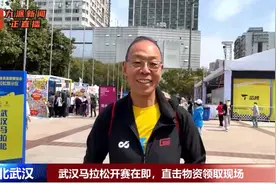 汉马参赛物资领取首日，跑友：新路线经过武汉最好的风景，在樱花季很美图片