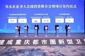 涵盖汽摩、新能源等领域，邻水县在渝签约6个项目协议总投资30.8亿元图片