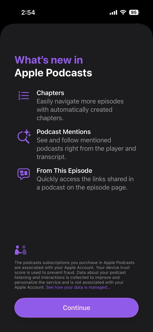 苹果 iOS 26.2 版播客应用新增三大功能，直击用户 / 创作者痛点