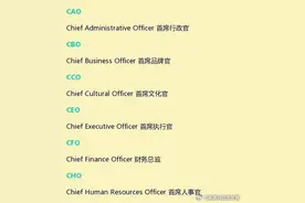 各种CEO、CAO、COO......C*O都代表什么？图片
