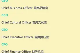 各种CEO、CAO、COO......C*O都代表什么？图片