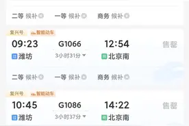 元旦火车票开售，潍坊出发部分车次已售罄图片