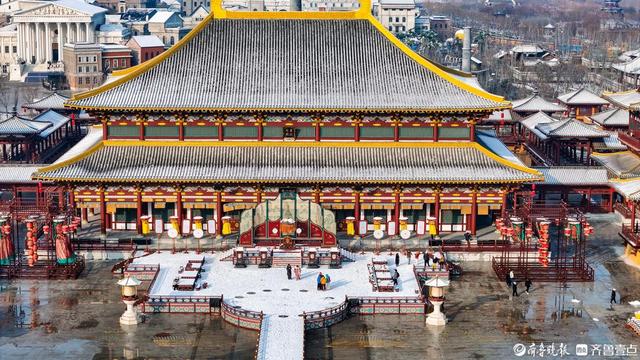 山东乐陵：雪落枣城美如画