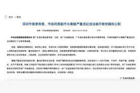 深圳原副市长黄敏，“双开”！图片