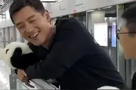 网友成都地铁上偶遇胡歌，手里还抱着“花花”图片