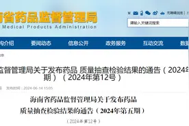 海南省药品监督管理局关于发布药品质量抽查检验结果的通告（2024年第五期）（2024年第12号）图片