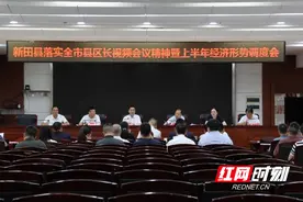 新田县召开落实全市县区长视频会议精神暨上半年经济形势调度会图片