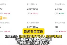张庭恢复直播 不卖面膜卖锅碗瓢盆：开播7小时，销售额达267万元图片