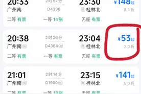 广州-桂林仅53元！春节后高铁票开始进入“打折时代”图片