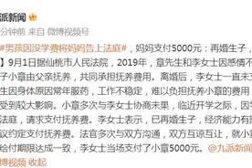 男孩因没学费将妈妈告上法庭，妈妈支付5000元：再婚生子，经济能力有限图片