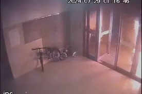 信阳一居民飞线15米充电，烧毁两辆电动自行车图片