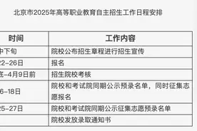 北京2025年高职自主招生3月22日启动报名图片