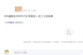 中通客车股价走势现“神预言”，深交所启动交易核查图片