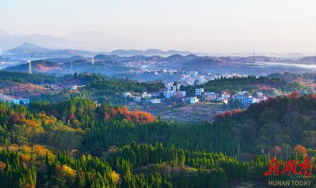 初冬山乡 美如画卷