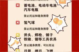 返程必看！这些物品不能带上火车→图片