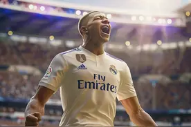 AI作画|姆巴佩身穿皇马7号，在伯纳乌庆祝进球的画面是这样的😉图片