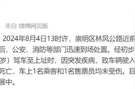 上海一公交车驾驶员突发疾病致车辆驶入路旁河道，警方通报详情图片