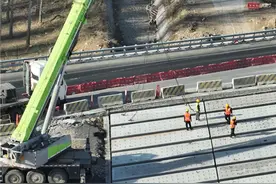 京哈高速改扩建第八合同段梁板架设收官图片