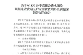 注意！S30丹宁高速公路水阳段部分道路将实施交通管制图片