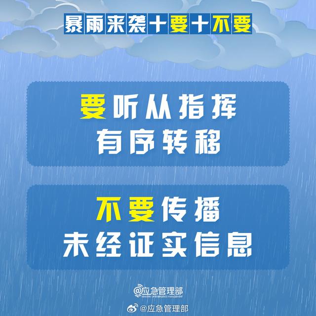 暴雨来袭牢记“10要10不要”