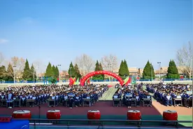 永寿县监军中学：吹响中考冲锋号，百日誓师启新程图片