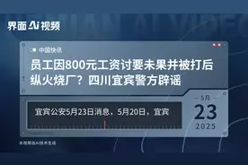员工因800元工资讨要未果并被打后纵火烧厂？四川宜宾警方辟谣视频封面