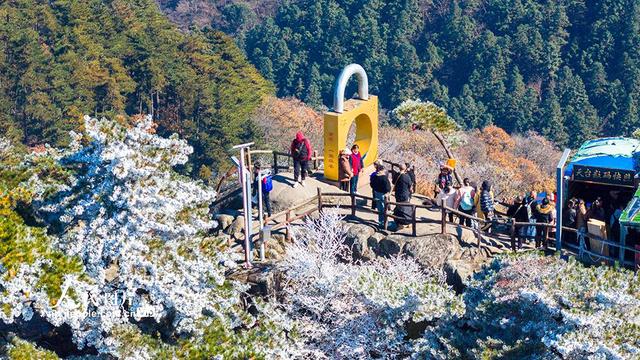 安徽池州：九华山天台景区银装素裹