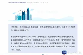 185.12亿元！央企抢地，刷新深圳宅地成交总价最高纪录图片