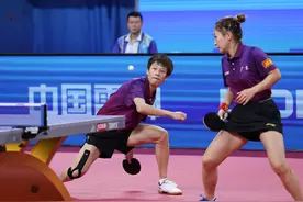 乒乓球全锦赛：林高远/刘诗雯混双夺冠图片