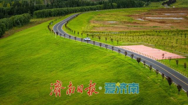 一年四季 泉在济南丨济南槐荫区玉符河生态公路：仿若驰骋草原的城市风景线