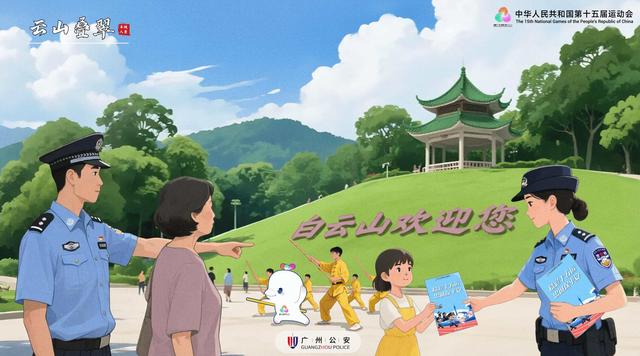 全运年游羊城八景，总有一抹“警”色在身边
