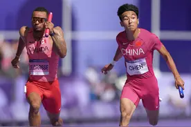 巴黎奥运会丨田径——男子4X100米接力赛况图片