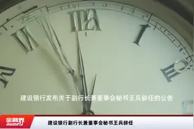 建设银行副行长兼董事会秘书王兵辞任视频封面